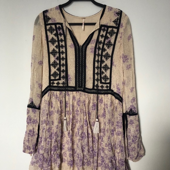 Free People | Boho Embroidered Dress | Size XS - Picture 3 of 5